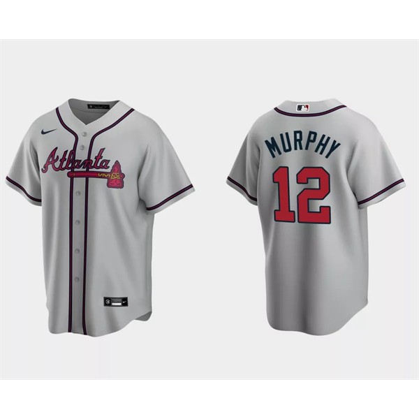 Atlanta Braves #12 Sean Murphy Gray Cool Base Stitched Jersey