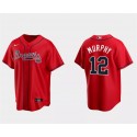 Atlanta Braves #12 Sean Murphy Red Cool Base Stitched Jersey