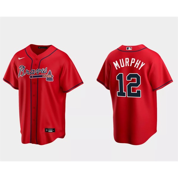 Atlanta Braves #12 Sean Murphy Red Cool Base Stitched Jersey