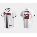Atlanta Braves #12 Sean Murphy White Cool Base Stitched Jersey