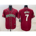 Mexico Custom Red World Classic Stitched Jersey