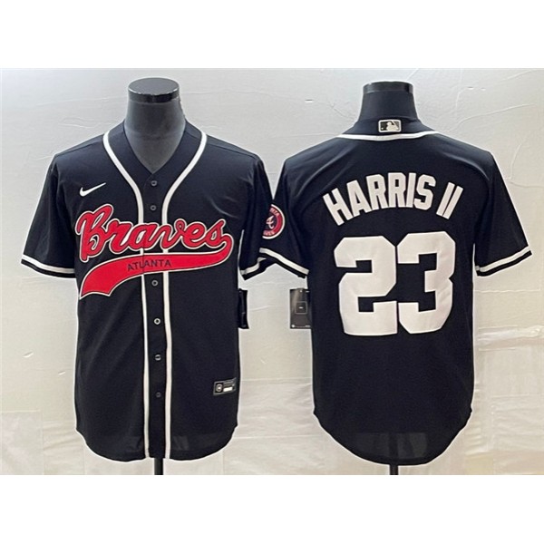 Atlanta Braves #23 Michael Harris II Black Cool Base Stitched Jersey