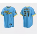 Milwaukee Brewers #37 Adrian Houser Powder Blue City Connect Cool Base Stitched Jersey