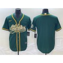 Oakland Athletics Blank Green Cool Base Stitched Jersey