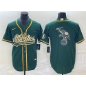 Oakland Athletics Green Team Big Logo Cool Base Stitched Jersey 001