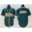 Oakland Athletics Green Team Big Logo Cool Base Stitched Jersey 002