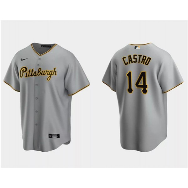 Pittsburgh Pirates #14 Rodolfo Castro Gray Cool Base Stitched Jersey