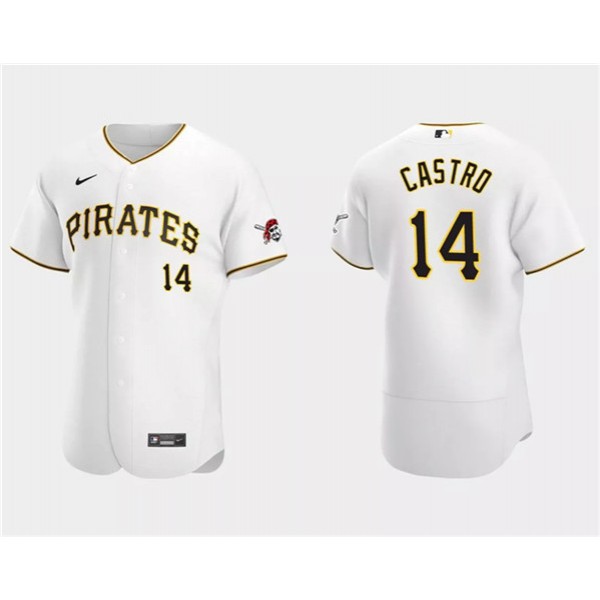 Pittsburgh Pirates #14 Rodolfo Castro White Flex Base Stitched Jersey