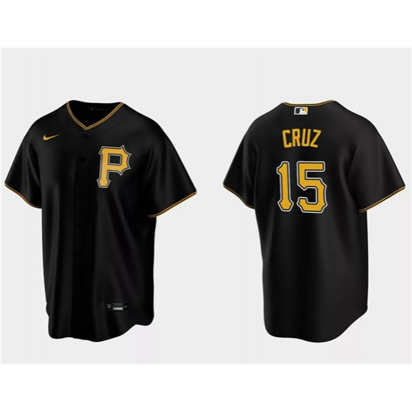 Pittsburgh Pirates #15 Oneil Cruz Black Cool Base Stitched Jersey