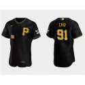 Pittsburgh Pirates #91 Ji Man Choi Black Flex Base Stitched Jersey