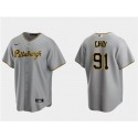 Pittsburgh Pirates #91 Ji Man Choi Gray Cool Base Stitched Jersey
