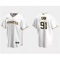 Pittsburgh Pirates #91 Ji Man Choi White Cool Base Stitched Jersey