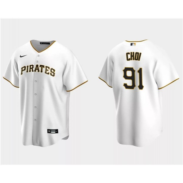 Pittsburgh Pirates #91 Ji Man Choi White Cool Base Stitched Jersey
