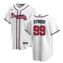Atlanta Braves #99 Spencer Strider White Cool Base Stitched Jersey