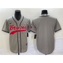 Atlanta Braves Blank Gray Cool Base With Patch Stitched Jersey