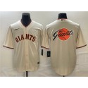San Francisco Giants Cream Team Big Logo Cool Base Stitched Jersey