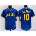Seattle Mariners #10 Jarred Kelenic Royal 2023 City Connect Flex Base Stitched Jersey