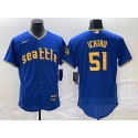 Seattle Mariners #51 Ichiro Suzuki Royal 2023 City Connect Flex Base Stitched Jersey