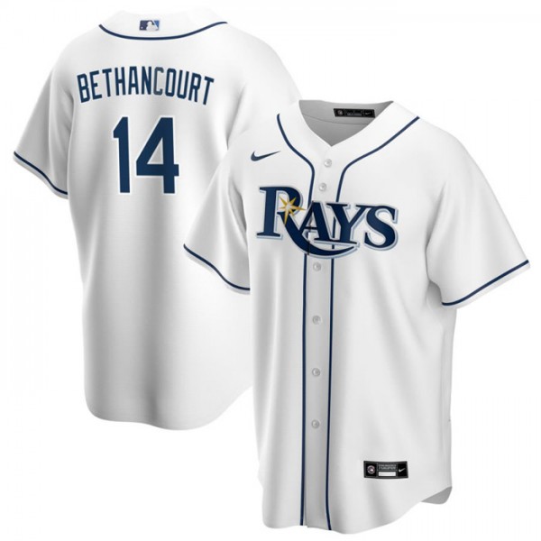 Tampa Bay Rays #14 Christian Bethancourt White Cool Base Stitched Jersey