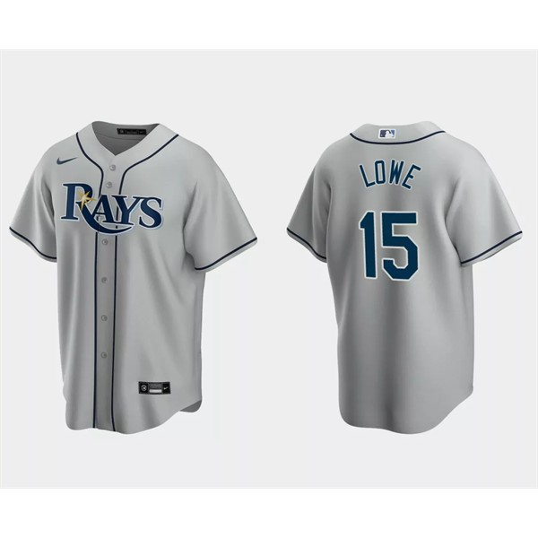 Tampa Bay Rays #15 Josh Lowe Gray Cool Base Stitched Jersey
