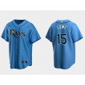 Tampa Bay Rays #15 Josh Lowe Light Blue Cool Base Stitched Jersey