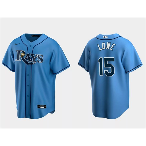 Tampa Bay Rays #15 Josh Lowe Light Blue Cool Base Stitched Jersey