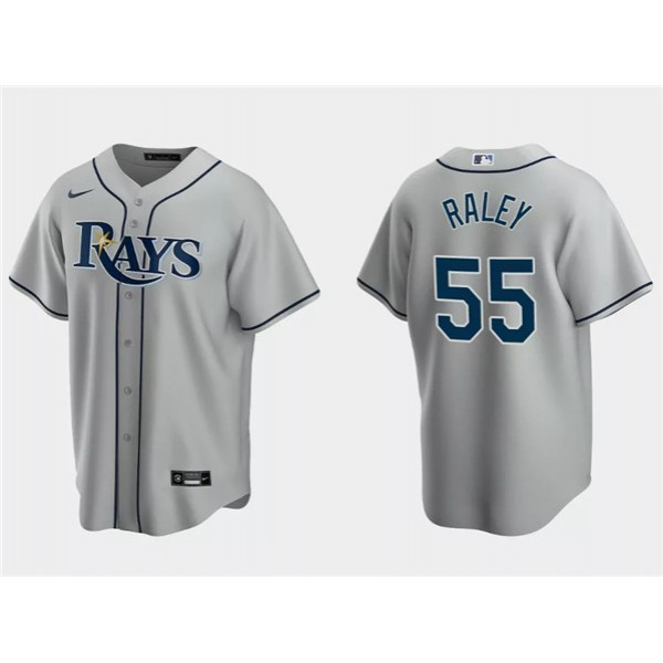Tampa Bay Rays #55 Luke Raley Gray Cool Base Stitched Jersey