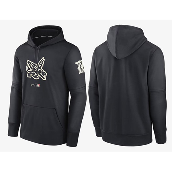 Texas Rangers Black City Connect Pullover Hoodie