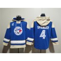 Toronto Blue Jays #4 George Springer Royal Ageless Must-Have Lace-Up Pullover Hoodie