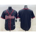 Arizona Cardinals Blank Black With Patch Cool Base Stitched Baseball Jersey