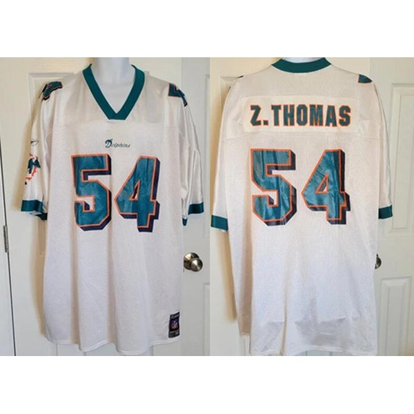 Miami Dolphins #54 Zac Thomas White Stitched Jersey