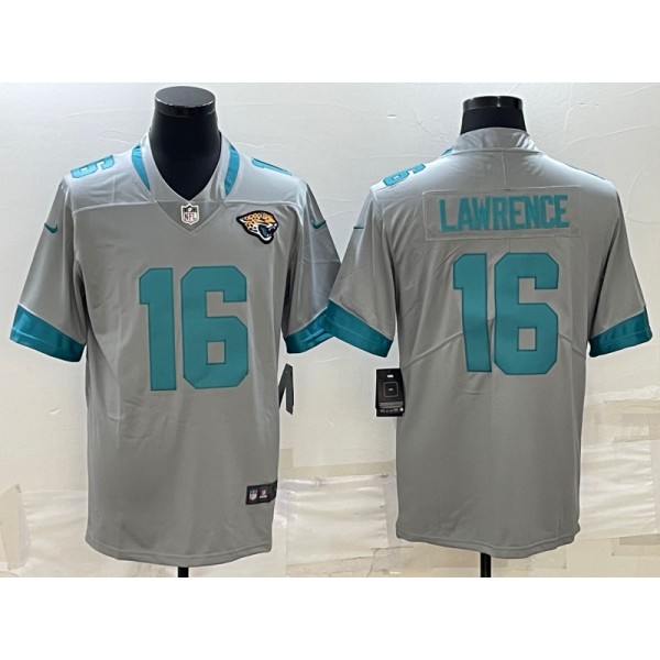 Jacksonville Jaguars #16 Trevor Lawrence Silver Stitched Jersey