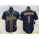 Miami Dolphins #1 Tua Tagovailoa Black Gold With Patch Cool Base Stitched Baseball Jersey