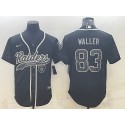 Las Vegas Raiders #83 Darren Waller Black Reflective With Patch Cool Base Stitched Baseball Jersey