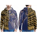 Baltimore Ravens Purple Black Gold Pullover Hoodie