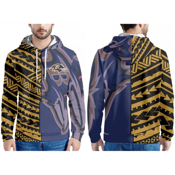 Baltimore Ravens Purple Black Gold Pullover Hoodie