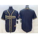 Tampa Bay Buccaneers Blank Black Gold With Patch Cool Base Stitched Baseball Jersey