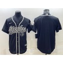 Pittsburgh Steelers Blank Black Reflective With Patch Cool Base Stitched Baseball Jersey