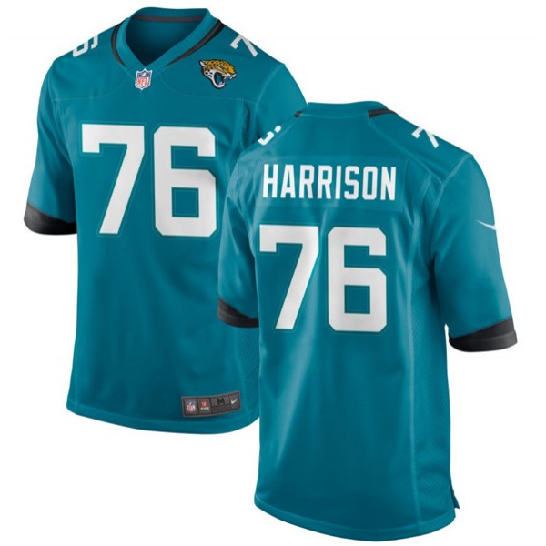 Jacksonville Jaguars #76 Anton Harrison Teal 2023 Draft Stitched Game Jersey