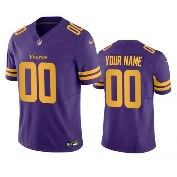Minnesota Vikings Custom Purple 2023 F.U.S.E. Color Rush Stitched Jersey