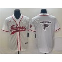 Atlanta Falcons White Team Big Logo With Patch Cool Base Stitched Jersey