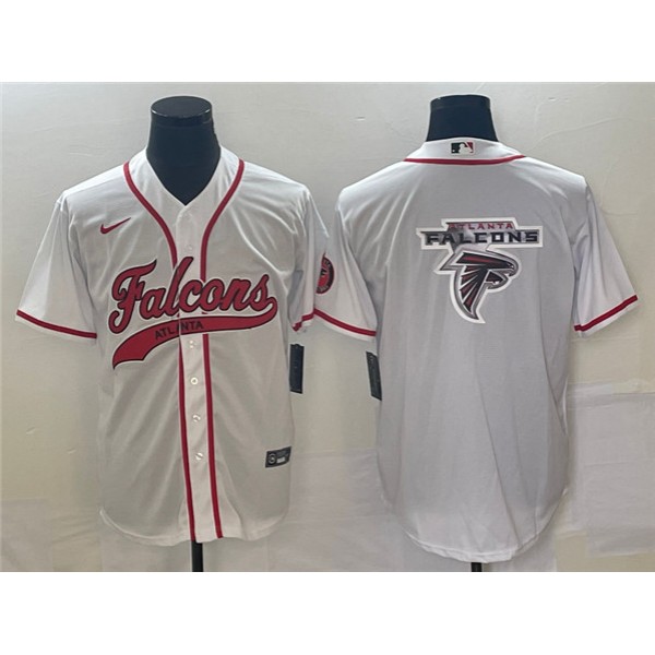 Atlanta Falcons White Team Big Logo With Patch Cool Base Stitched Jersey