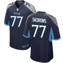 Tennessee Titans #77 Peter Skoronski Navy 2023 Draft Stitched Game Jersey
