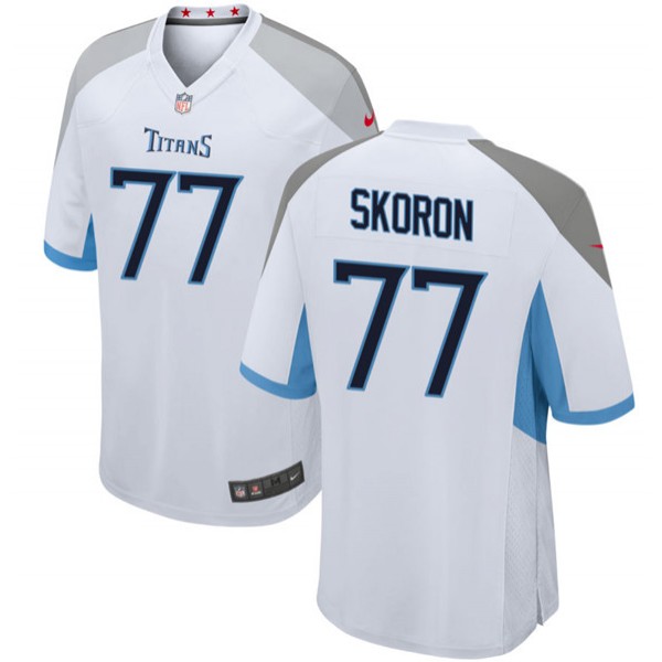 Tennessee Titans #77 Peter Skoronski White 2023 Draft Stitched Game Jersey