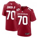 Arizona Cardinals #70 Paris Johnson Jr Red 2023 Draft Stitched Game Jersey