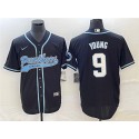 Carolina Panthers #9 Bryce Young Black With Patch Cool Base Stitched Jersey