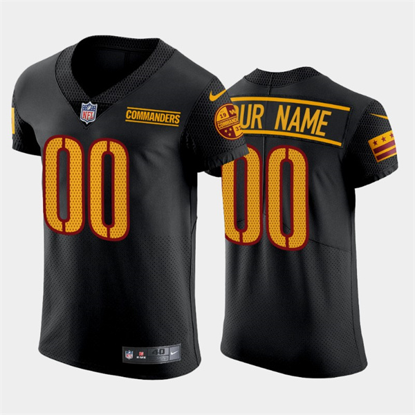 Washington Commanders Active Player Custom Black Elite Stitched Jersey