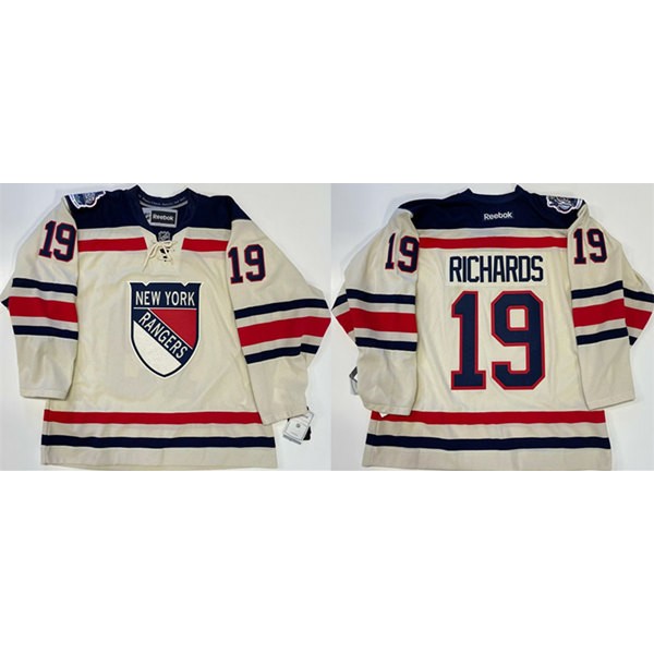 New York Rangers #19 Brad Richards White Stitched Jersey