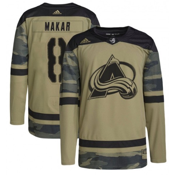 Colorado Avalanche #8 Cale Makar Camo Salute To Service Stitched Jersey