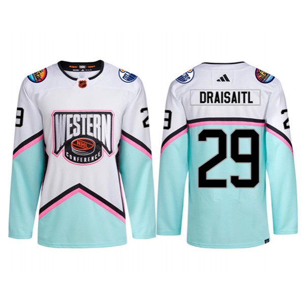 Edmonton Oilers #29 Leon Draisaitl 2023 White All-Star Game Stitched Jersey